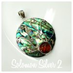Abalone & Amber Pendant ASP 062