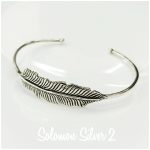 Silver Feather Bangle SVB 054