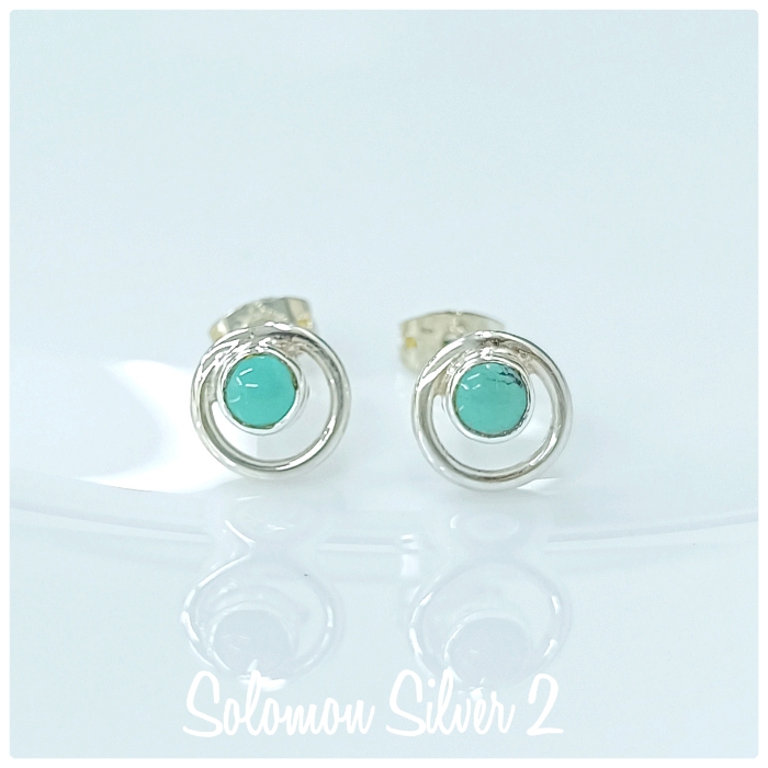 turquoise-earrings-070.jpg Turquoise Stud Earrings TE 070 - Image 1